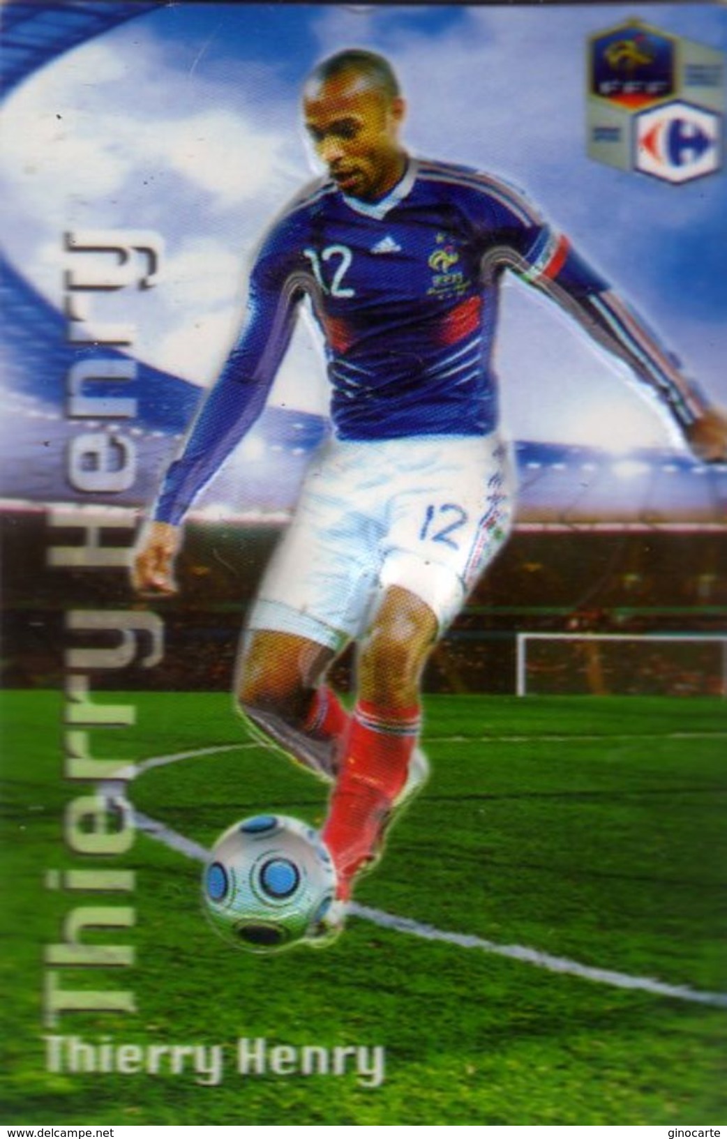 Magnet Magnets Football Carrefour Equipe France En Relief Thierry Henry - Sports