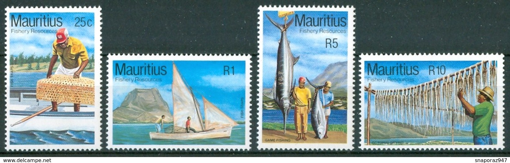 1984 Mauritius Fishery Resources Infrastrutture Infrastructure Set MNH** Ab52 - Fabbriche E Imprese