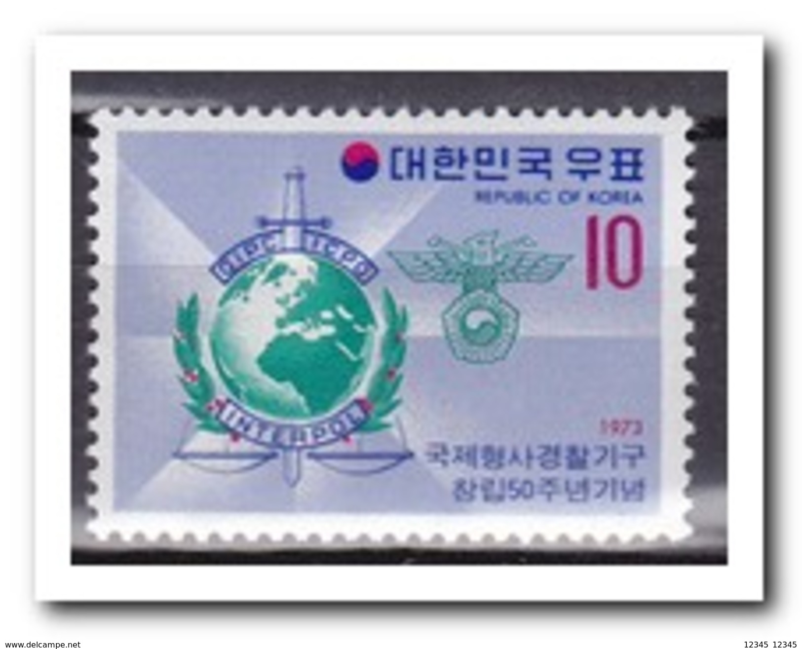 Zuid Korea 1973, Postfris MNH, Interpol - Korea, South