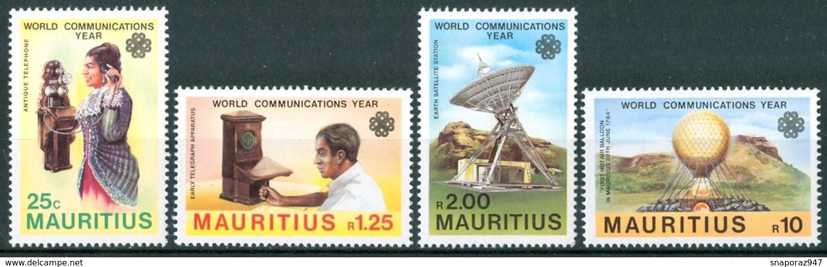 1983 Mauritius Telecomunicazioni Telecommunications Set MNH** Ab53 - Telecom