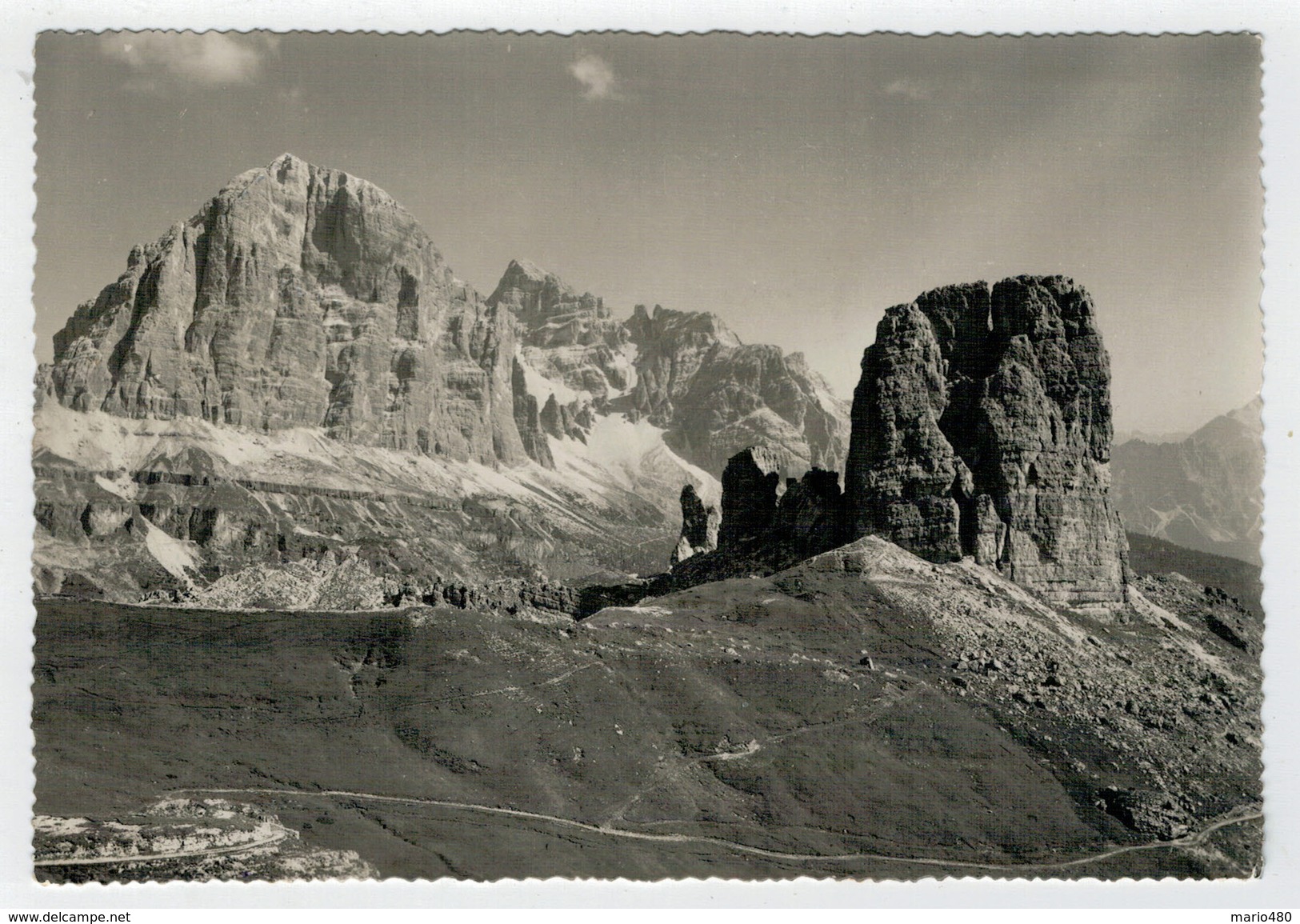 CINQUE  TORRI   GRUPPO   TOFANE  (TARGHETTA)  2  SCAN           (VIAGGIATA) - Altri & Non Classificati