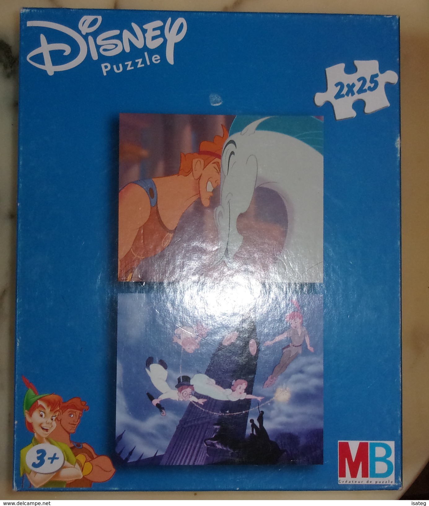 Puzzle Vintage Disney 2 X 25 Pièces - Hercule Et Peter Pan - Puzzles