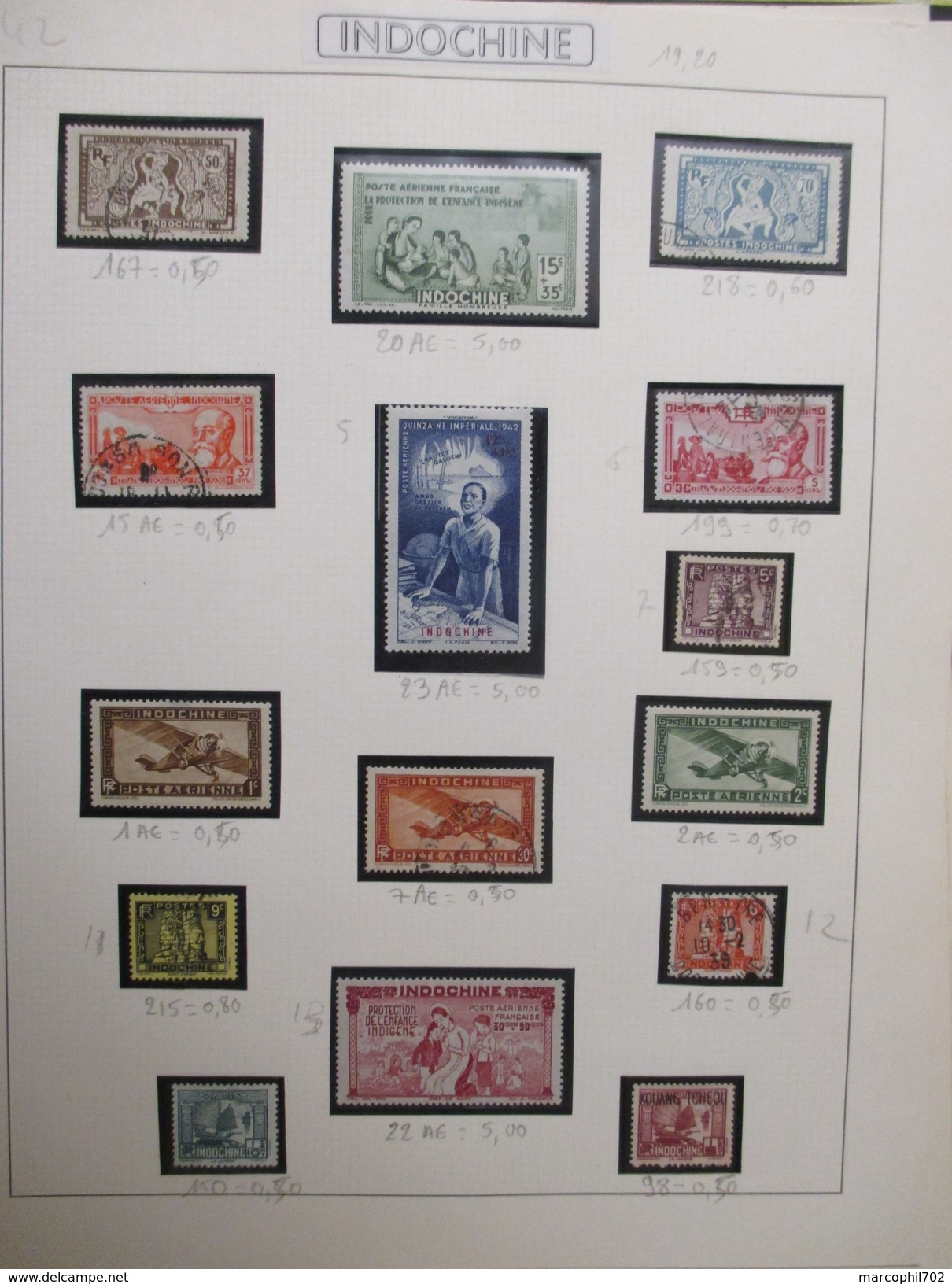 petit lot de timbres anciennes colonnies francaise  ces timbres sont neuf ou charnieres ou oblitérés 2
