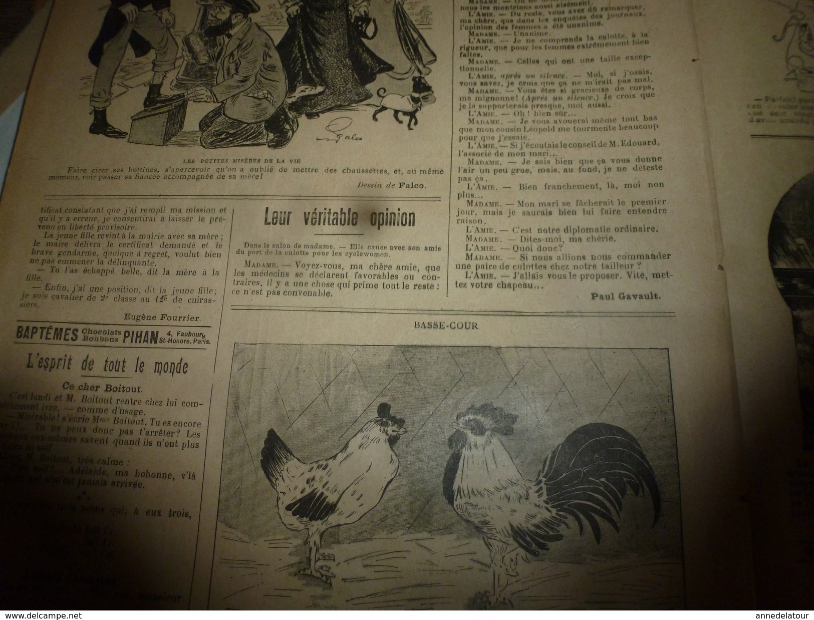 1902 LE JOURNAL : Couverture par Benjamin Rabier --->Comment se fait-il que mon chien tombe en arrêt devant vos pieds ?
