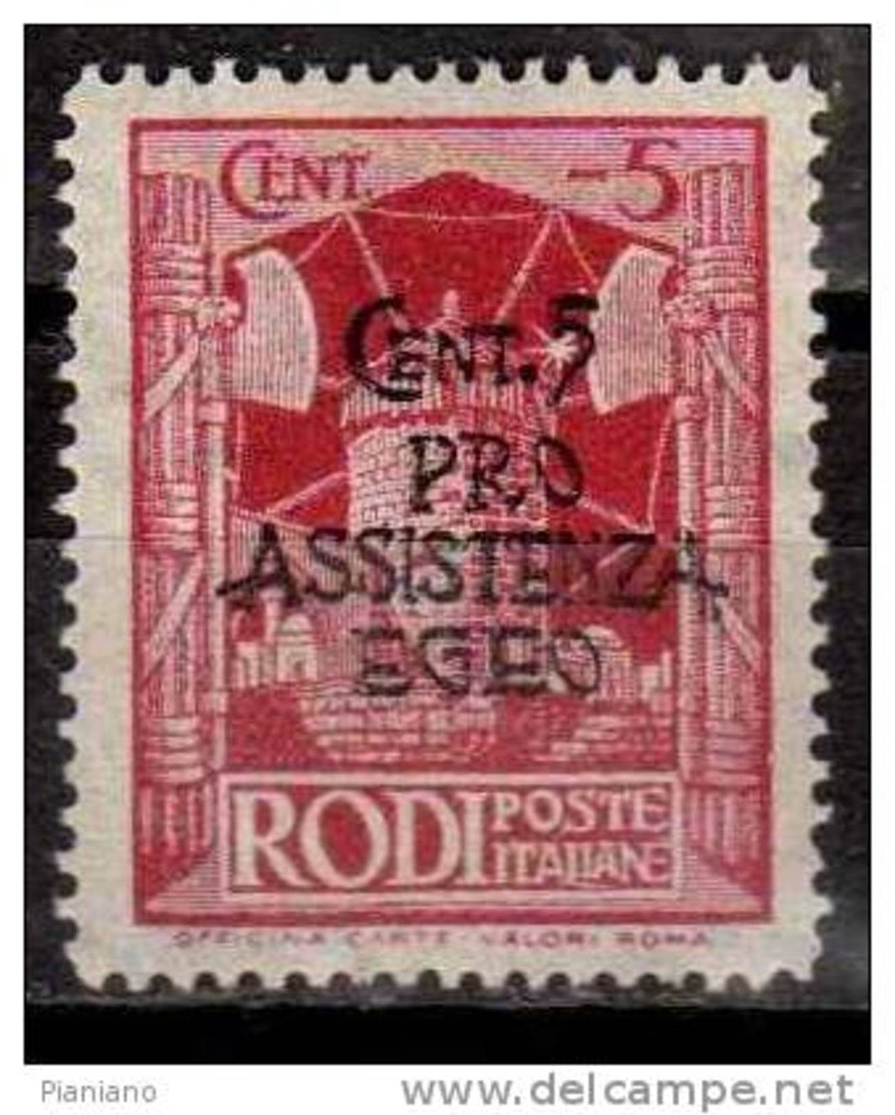 PIA - EGEO - 1943 : Occupazione Tedesca : Pro Assistenza Egeo  - (SAS  118) - Ägäis (Dt. Bes.)