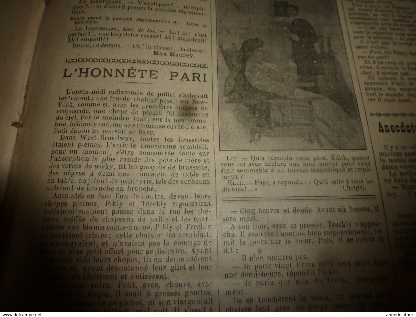 1902 LE JOURNAL : Couverture par Benjamin Rabier --->Ma bonne est à son 3e amoureux cette année...et la tienne ? ...