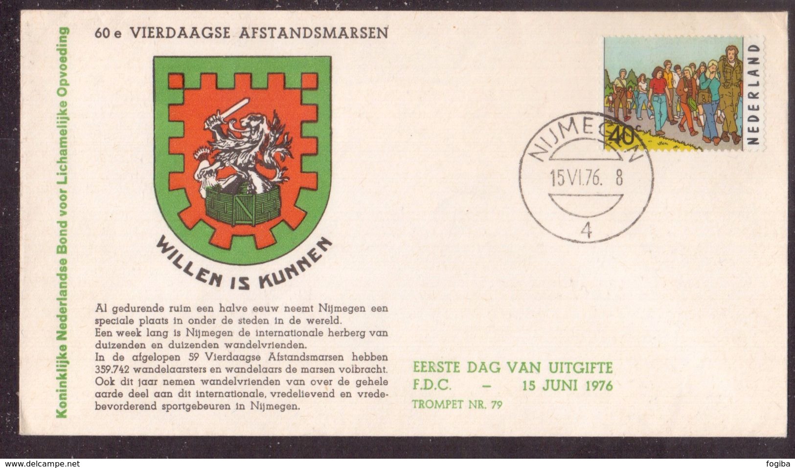 JZ124   KNBLO - Royal Dutch Federation For Physical Education. Coat Of Arms - Omslagen