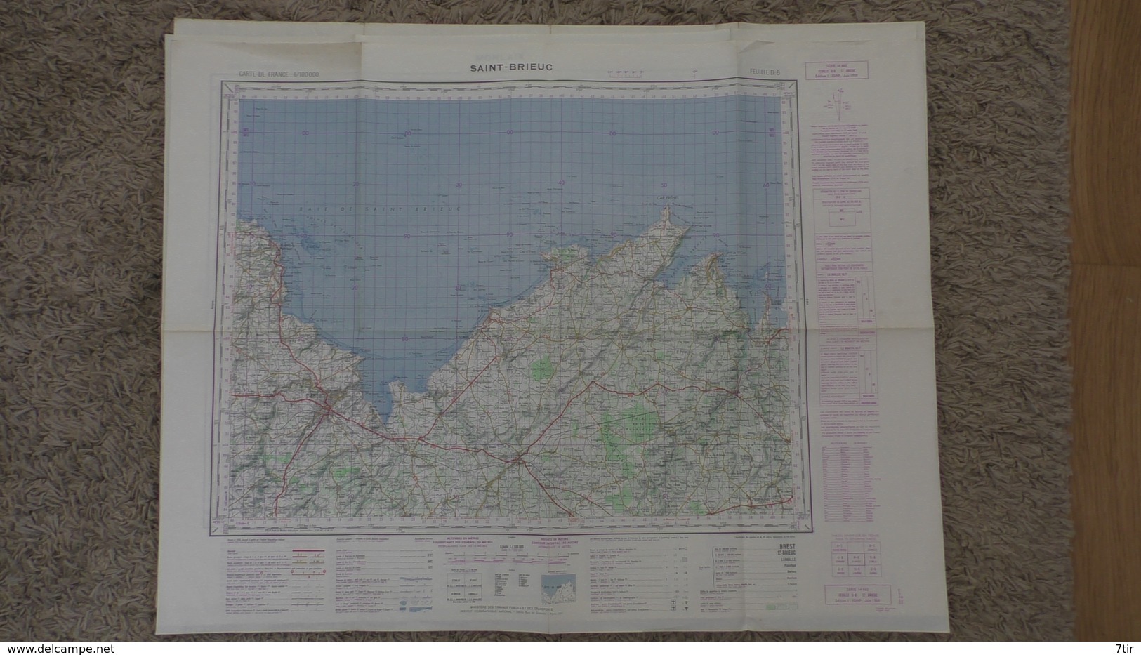 SAINT BRIEUC YFFINIAC HILLION PLENEUF PLURIEN PLANCOET ERQUY  POMMEREL ST QUAI PORTRIEUX - Geographical Maps