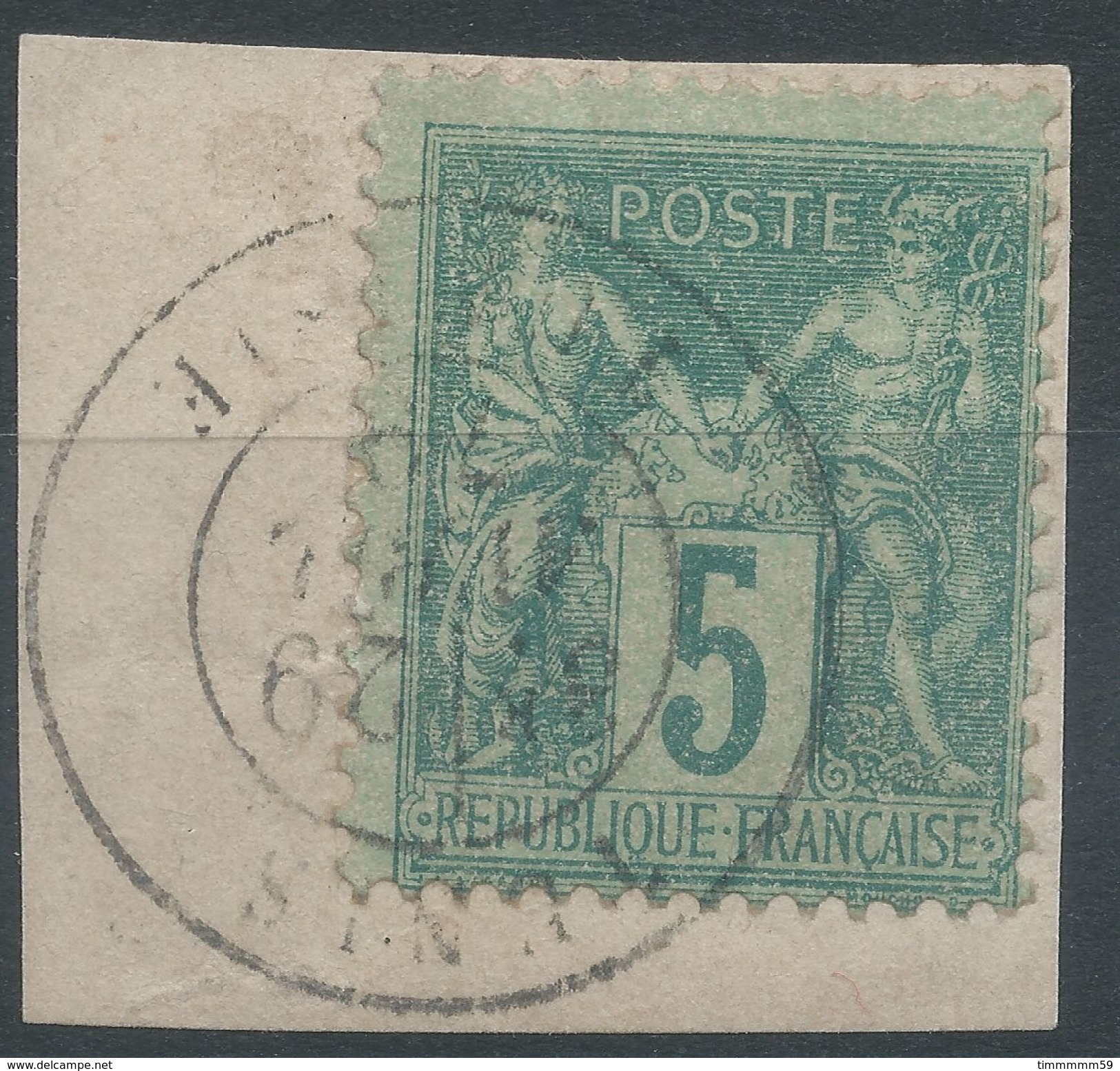 Lot N°37622   N°75/fragment, Oblit Cachet à Date De TUNIS  (BONE ALGERIE) ???? - 1876-1898 Sage (Type II)