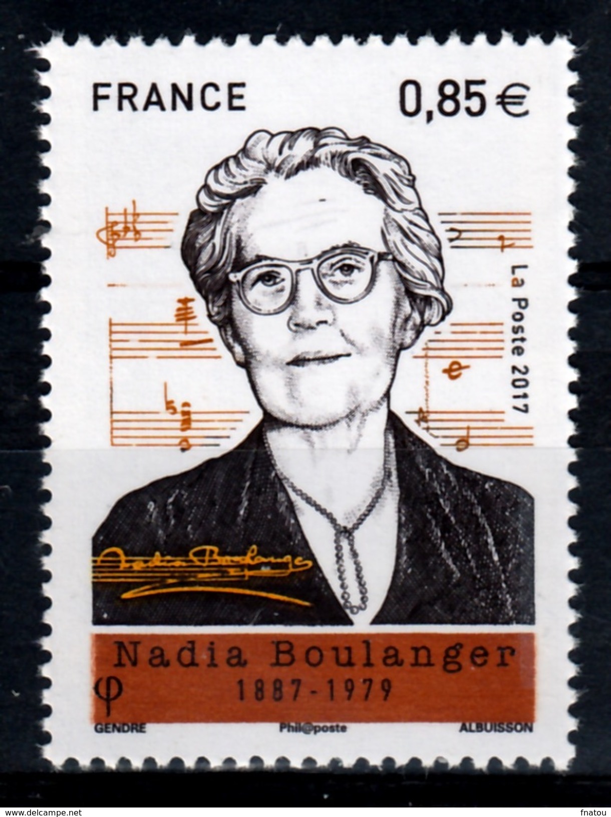 France, Nadia Boulanger, French Composer And Conductor, 2017, MNH VF - Unused Stamps