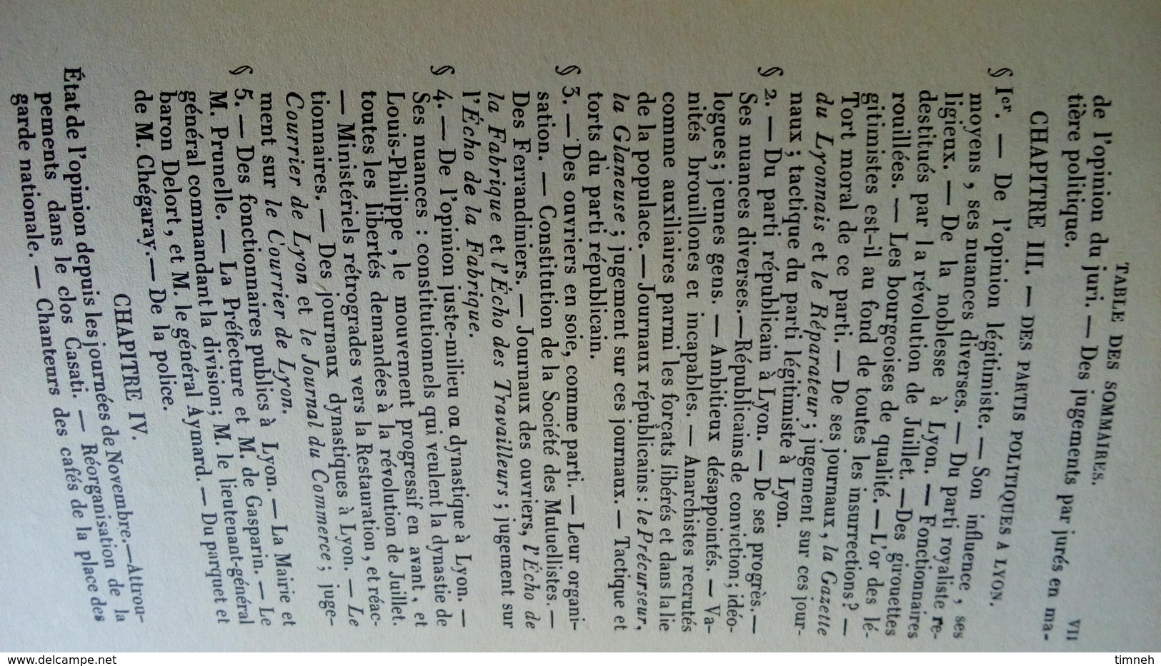 LA REVOLTE DES CANUTS par J.B MONFALCON - Histoire des Inseurrections de LYON - ouvriers soyeux (1831-1934) ECHE1979