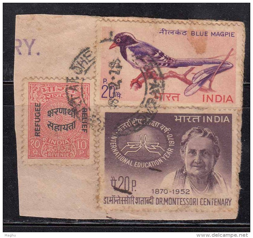 20p Revenue RRT Refugee Relief Tax, India Used On Piece, - Other & Unclassified