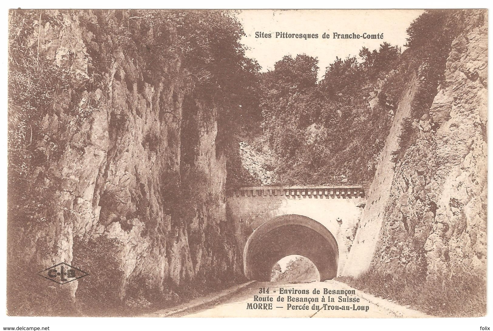 Morre - Environs De Besançon - Route De Besançon à La Suisse - Percée Du Trou-au-Loup - 1923 - Andere & Zonder Classificatie