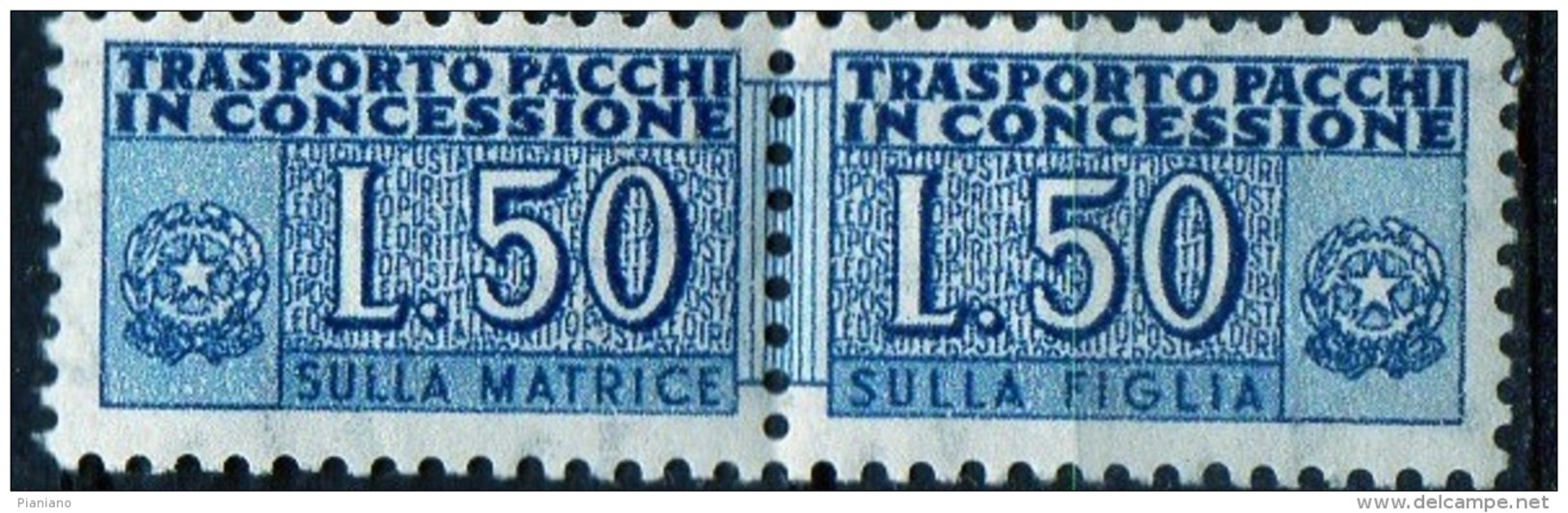 PIA - Specializzazione  :1955 :  PACCHI CONCESSIONE : £ 50 - (SAS 6 - CAR 9) - Paquetes En Consigna