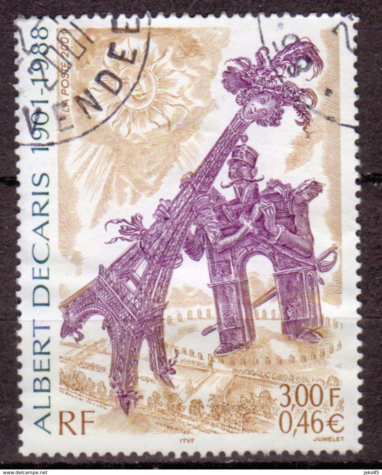 FRANCE - 2001 - YT N° 3435 - Oblitéré - Albert Decaris - Used Stamps