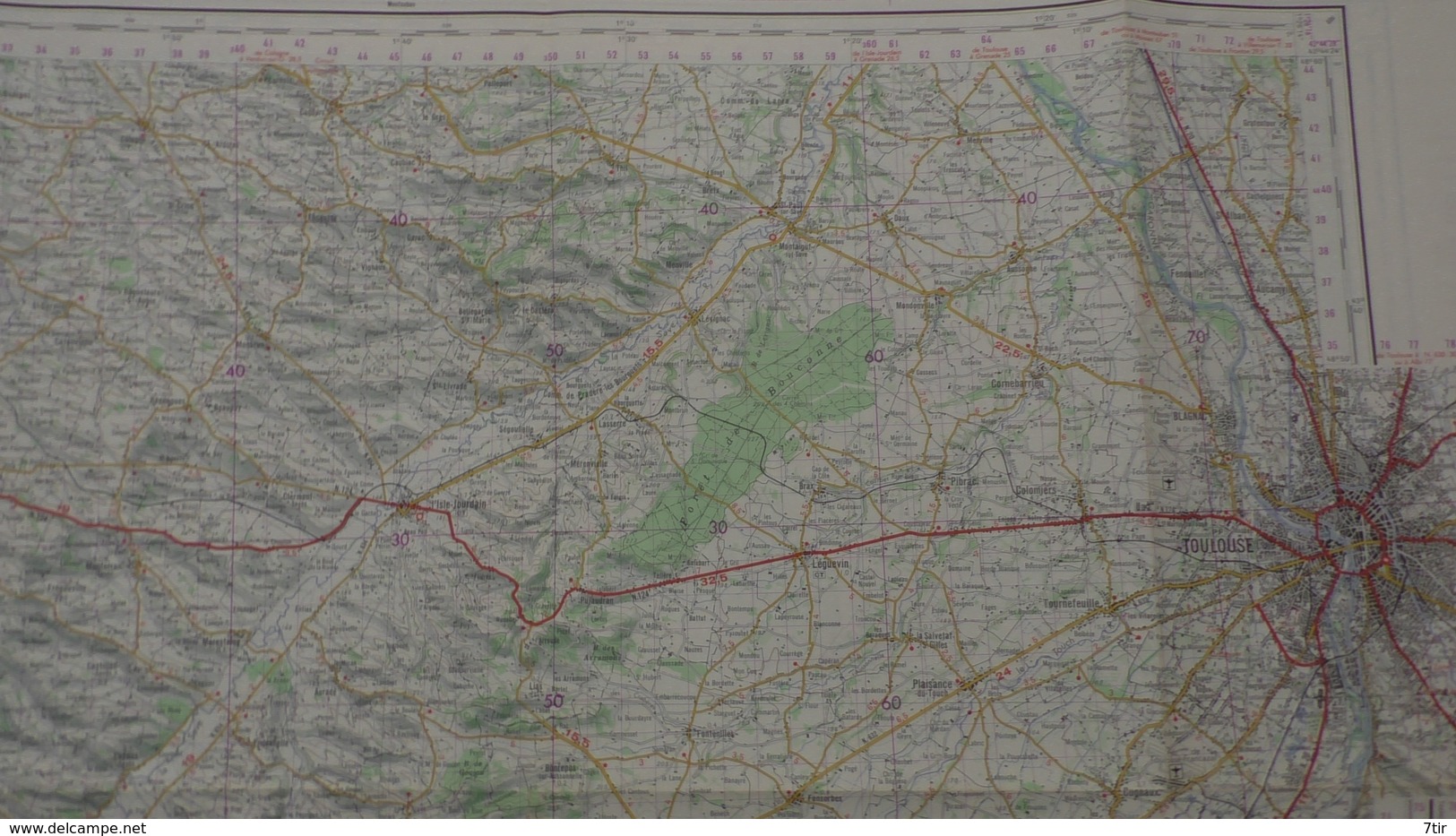 TOULOUSE MURET MAUVEZIN GIMONT L'ISLE JOURDAIN SAMATAN LOMBEZPIBRAC CORNEBARRIEU T LYSLEGUEVIN BLAGNAC - Geographical Maps