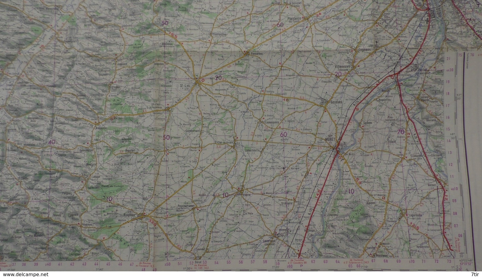 TOULOUSE MURET MAUVEZIN GIMONT L'ISLE JOURDAIN SAMATAN LOMBEZPIBRAC CORNEBARRIEU T LYSLEGUEVIN BLAGNAC - Geographical Maps