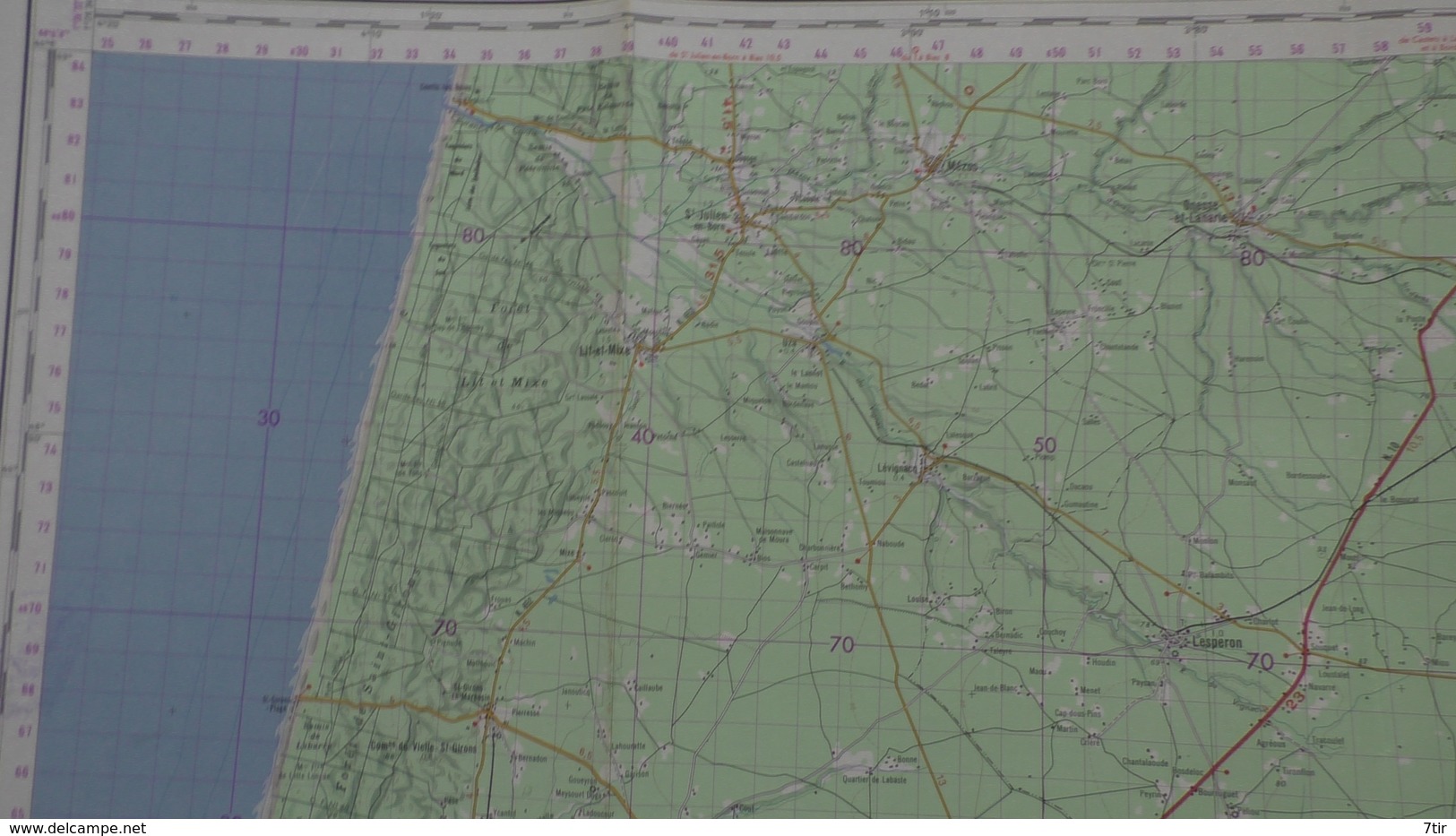 SOUSTON LIT ET MIXE LEON LINXE CASTETS MAGESCQ LESPERONMORCENX ARJUZANX RIOM DES LANDES TRTAS BEGAAR - Geographical Maps