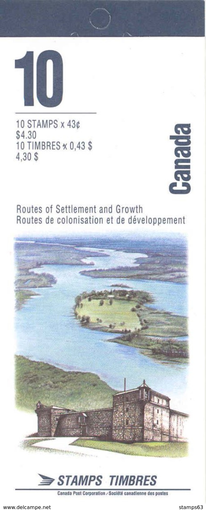 CANADA, 1993 Booklet 171. Canada Rivres - Ganze Markenheftchen