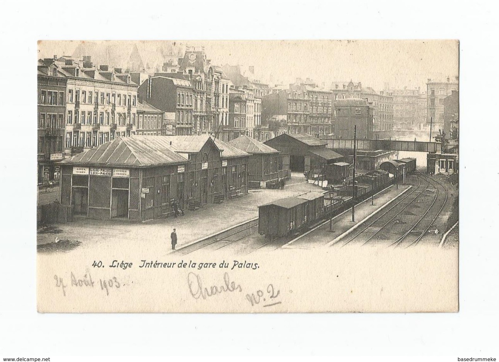 Liège   Intérieur De La Gare Du Palais (1903). - Luik