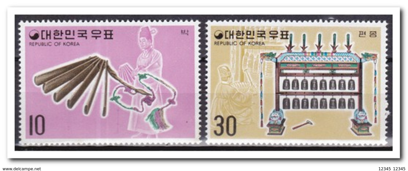 Zuid Korea 1974, Postfris MNH, Music Instruments - Corea Del Sud