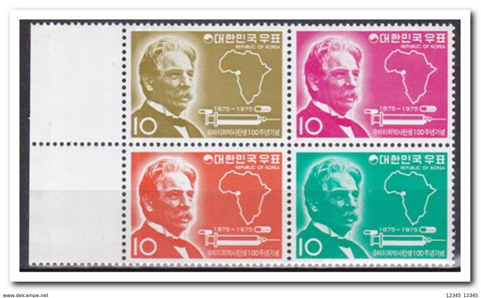 Zuid Korea 1975, Postfris MNH, Albert Schweitzer - Korea (Zuid)