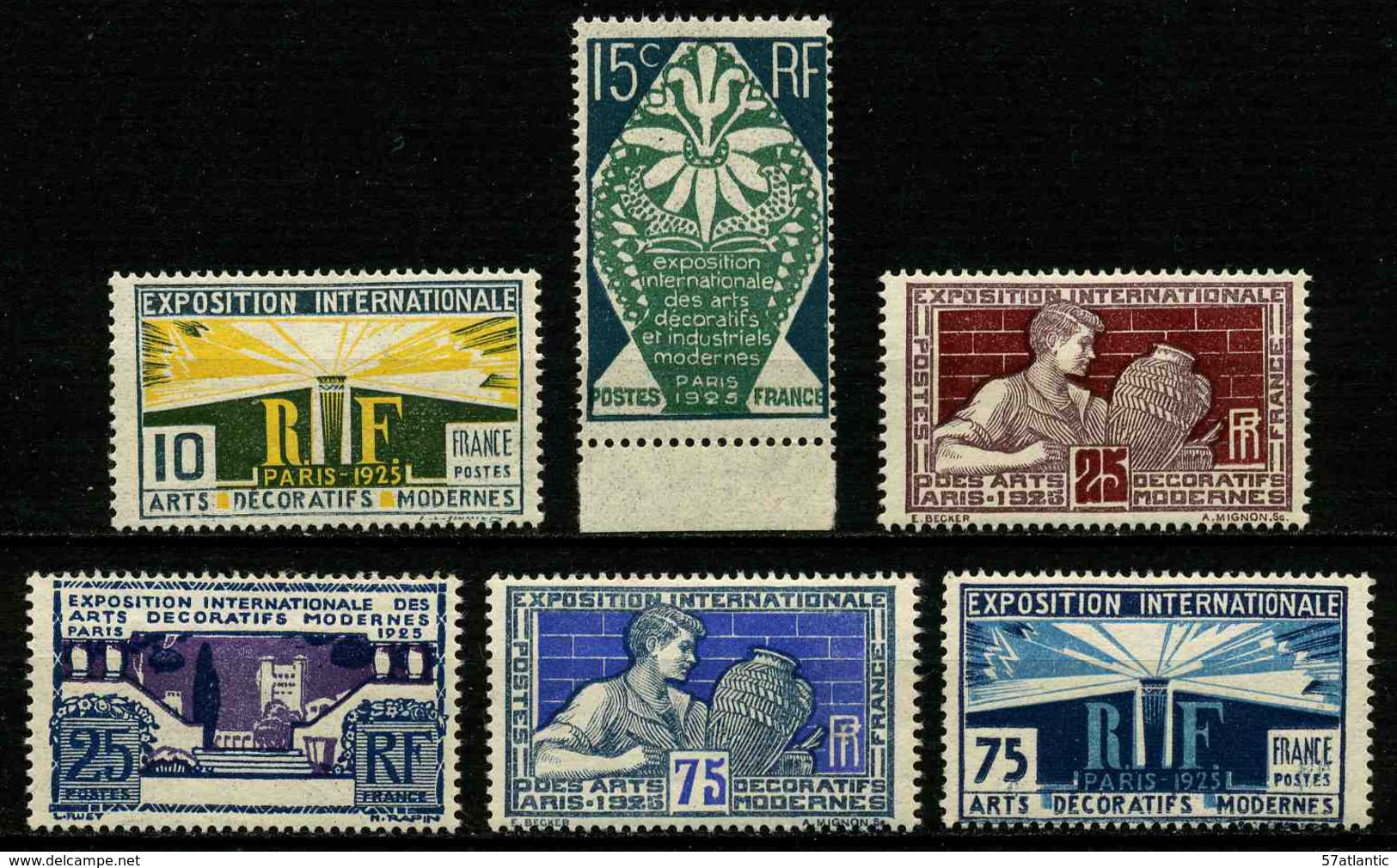 FRANCE -  YT 210 à 215 ** - SERIE COMPLETE 6 TIMBRES NEUFS ** - Unused Stamps