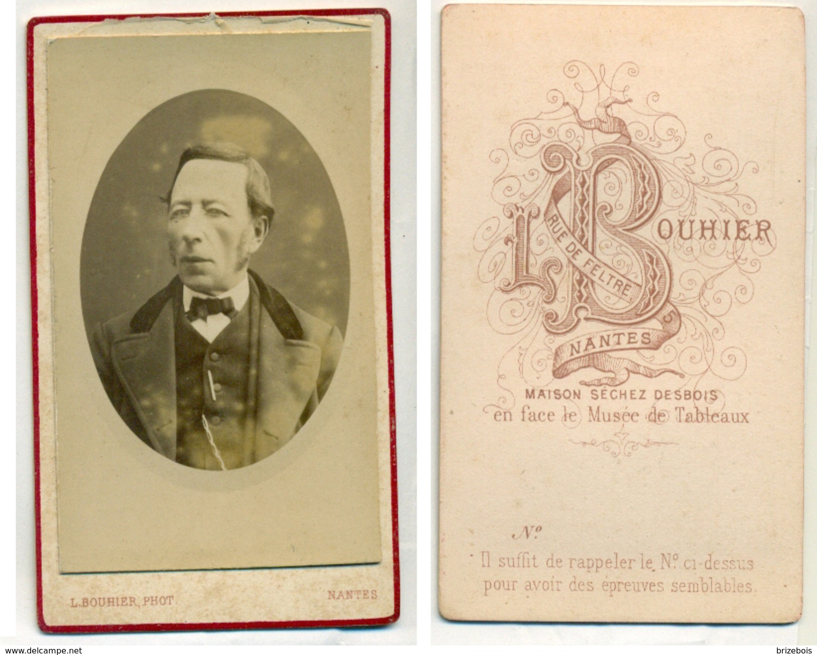 CDV L Bouhier à Nantes Circa 1880 - Personnes Anonymes