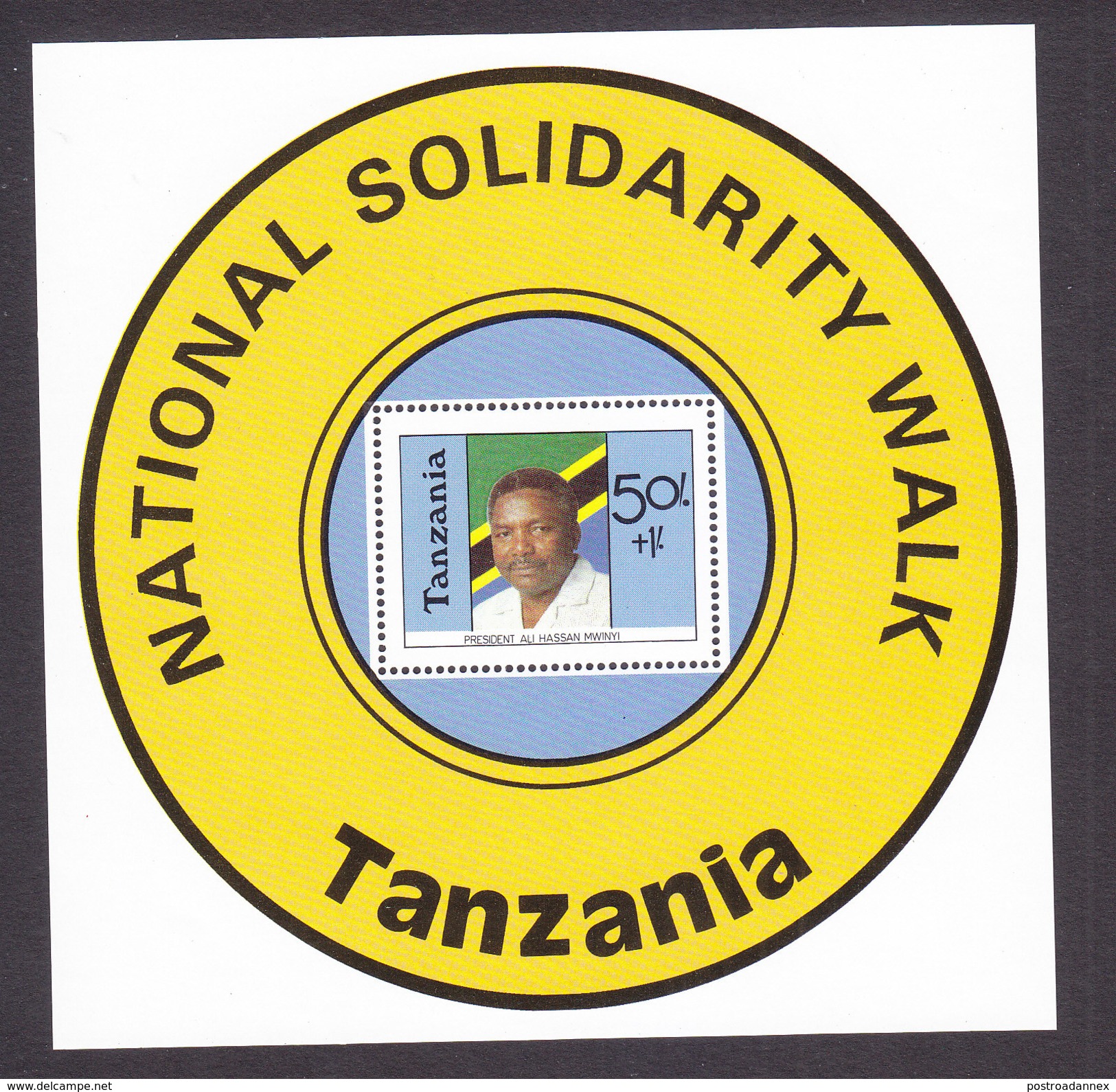 Tanzania, Scott #B3, Mint Never Hinged, Nat'l Solidarity Walk, Issued 1988 - Tanzania (1964-...)