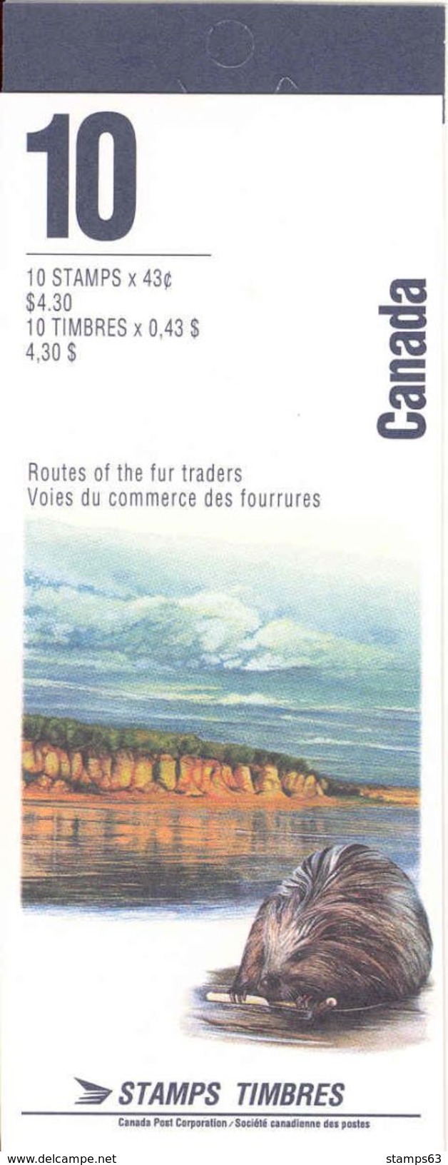 CANADA, 1994 Booklet 185, Canadian Rivers 4 - Ganze Markenheftchen
