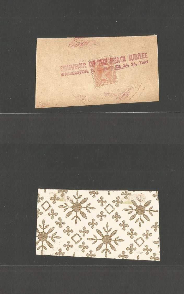 Philippines. 1899. Small Fragment Showing Spanish Period 12,4/8c Orange Stamp On Fragment With Cachet. "Souvenir Of The  - Filippijnen