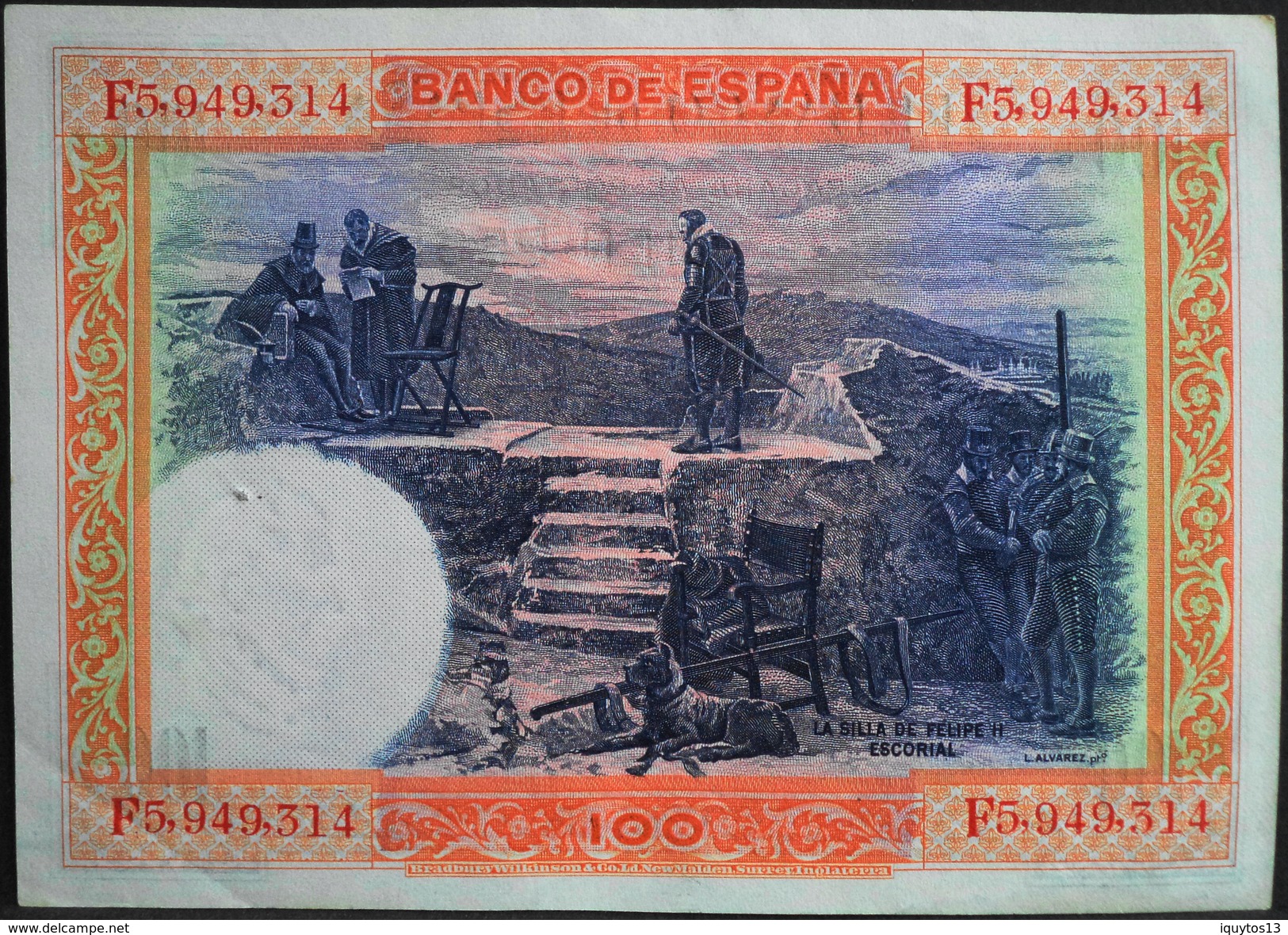 ESPAGNE 1 BILLET De BANQUE De 100 Pesetas - Année 1925 - F5,949,314 - Très Bon état - 100 Pesetas