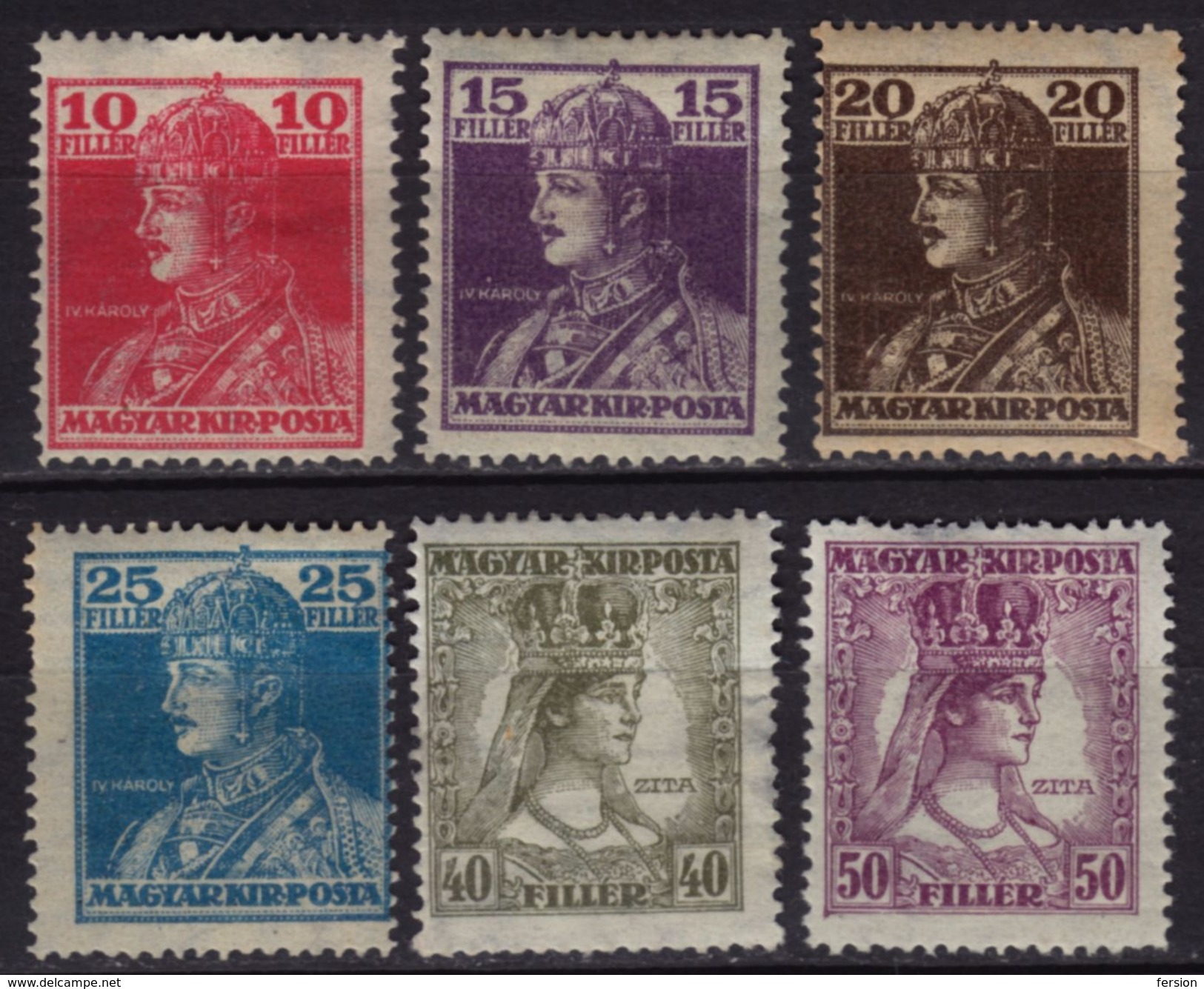 1918 Hungary - KING Charles QUEEN Zita - MH + 20 Fill. MNH - Ungebraucht