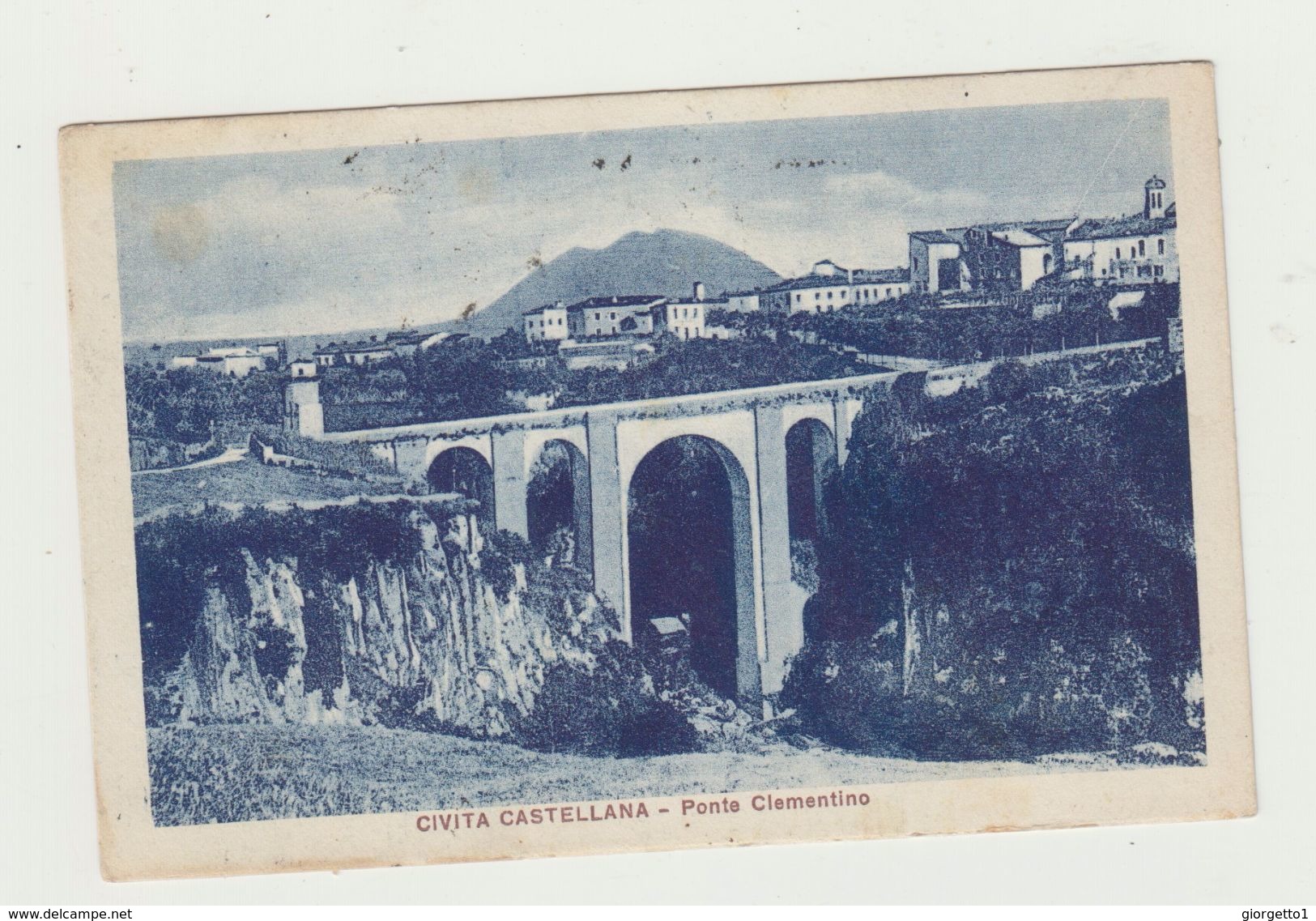 CIVITA CASTELLANA (VITERBO) - PONTE CLEMENTINO - VIAGGIATA 23/12/1921 - ITALY POSTCARD - Viterbo