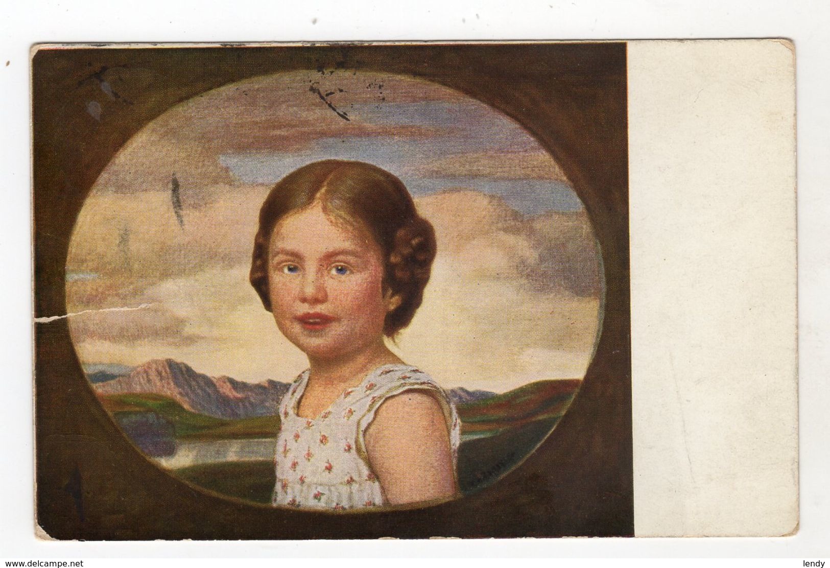 Bambini Bambino Bambina Girl Viaggiata 1912 - Disegni Infantili