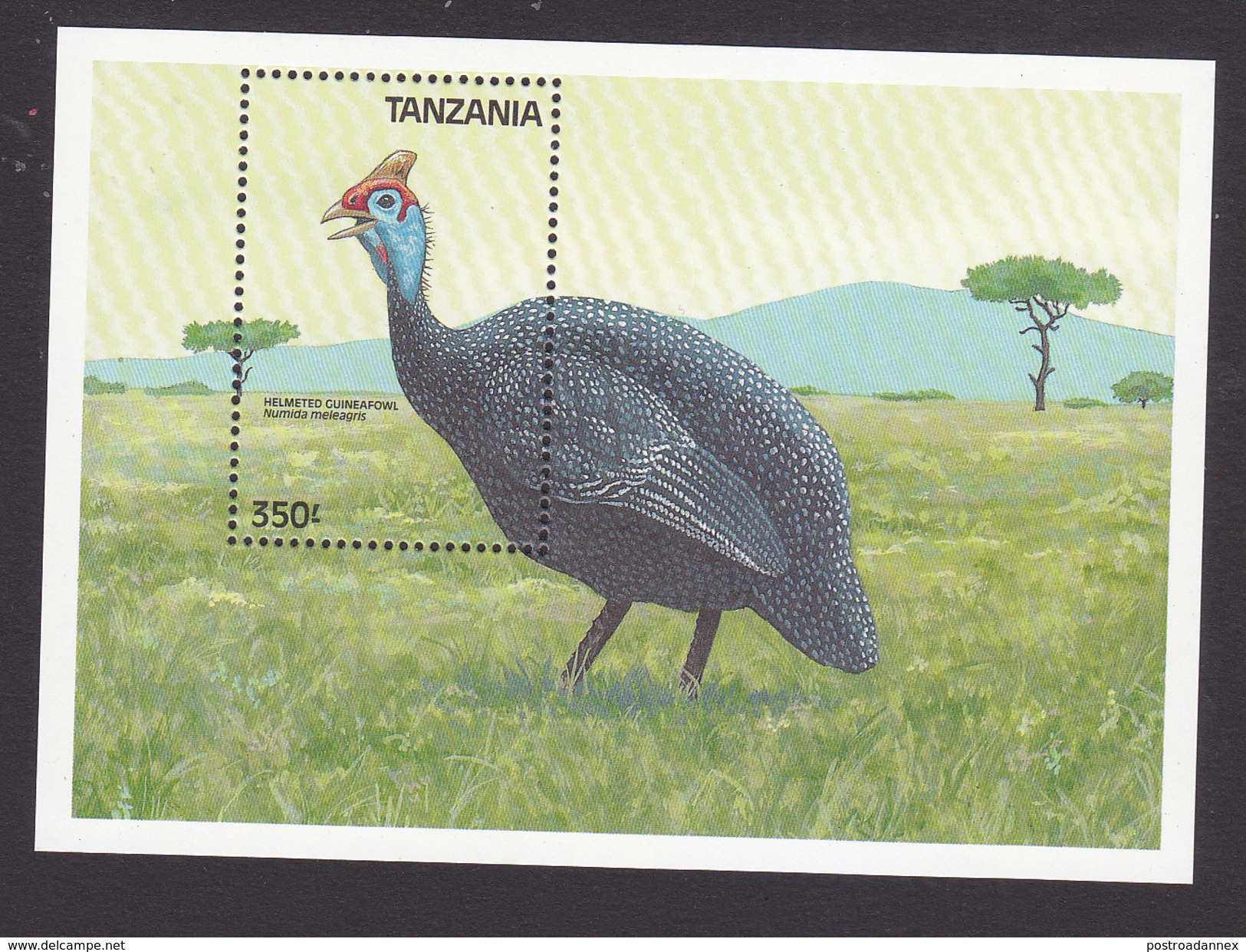 Tanzania, Scott #467, Mint Never Hinged, Helmeted Guineafowl, Issued 1989 - Tanzanie (1964-...)