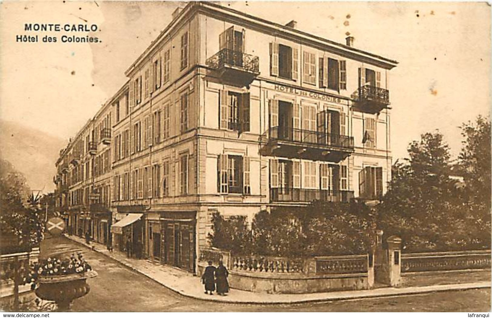 -ref V257- Monaco -monte Carlo - Hotel Des Colonies -/ Legeres Taches Par Endroits , Carte Bon Etat General  - - Monte-Carlo