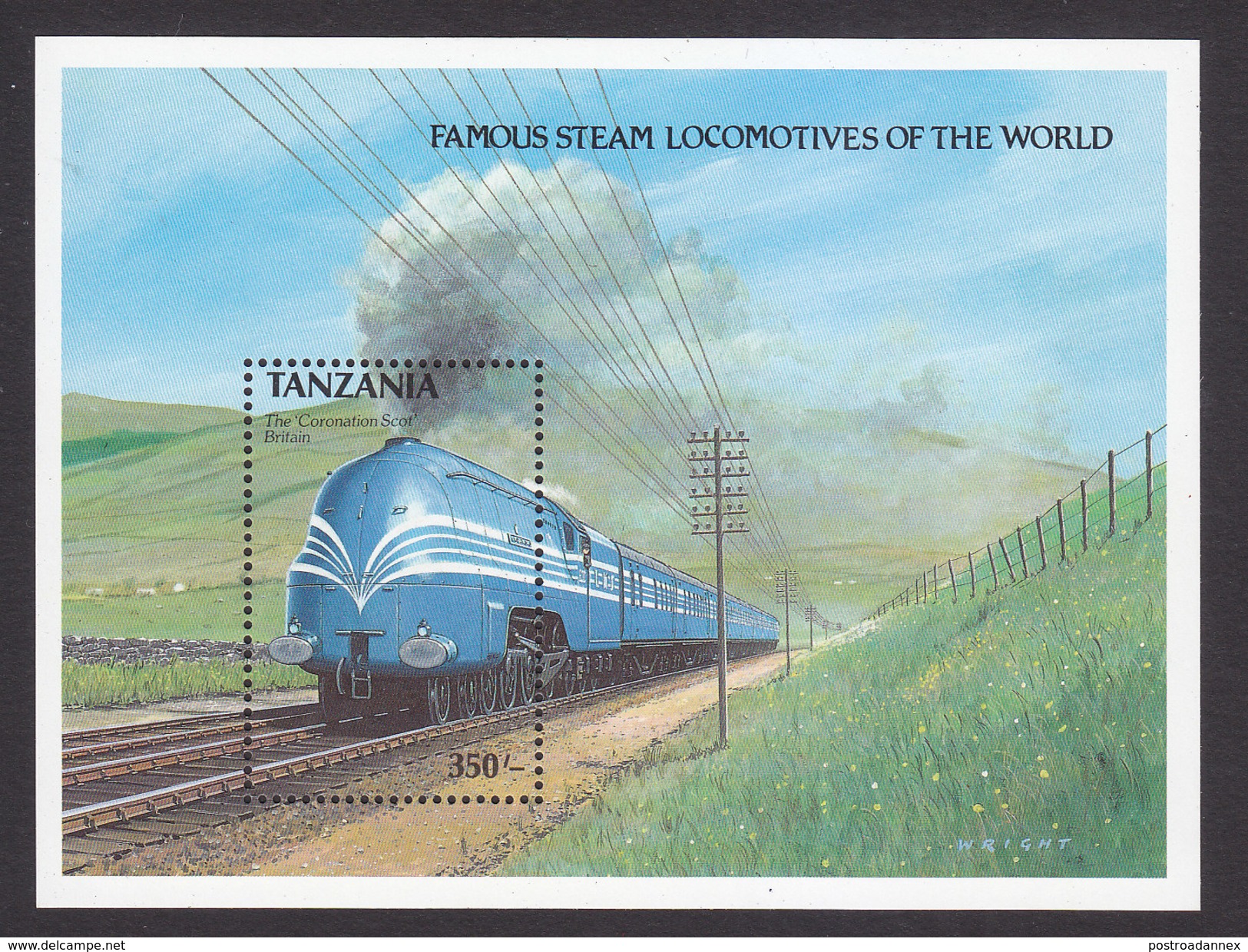 Tanzania, Scott #487, Mint Never Hinged, Steam Locomotive, Issued 1989 - Tanzanie (1964-...)