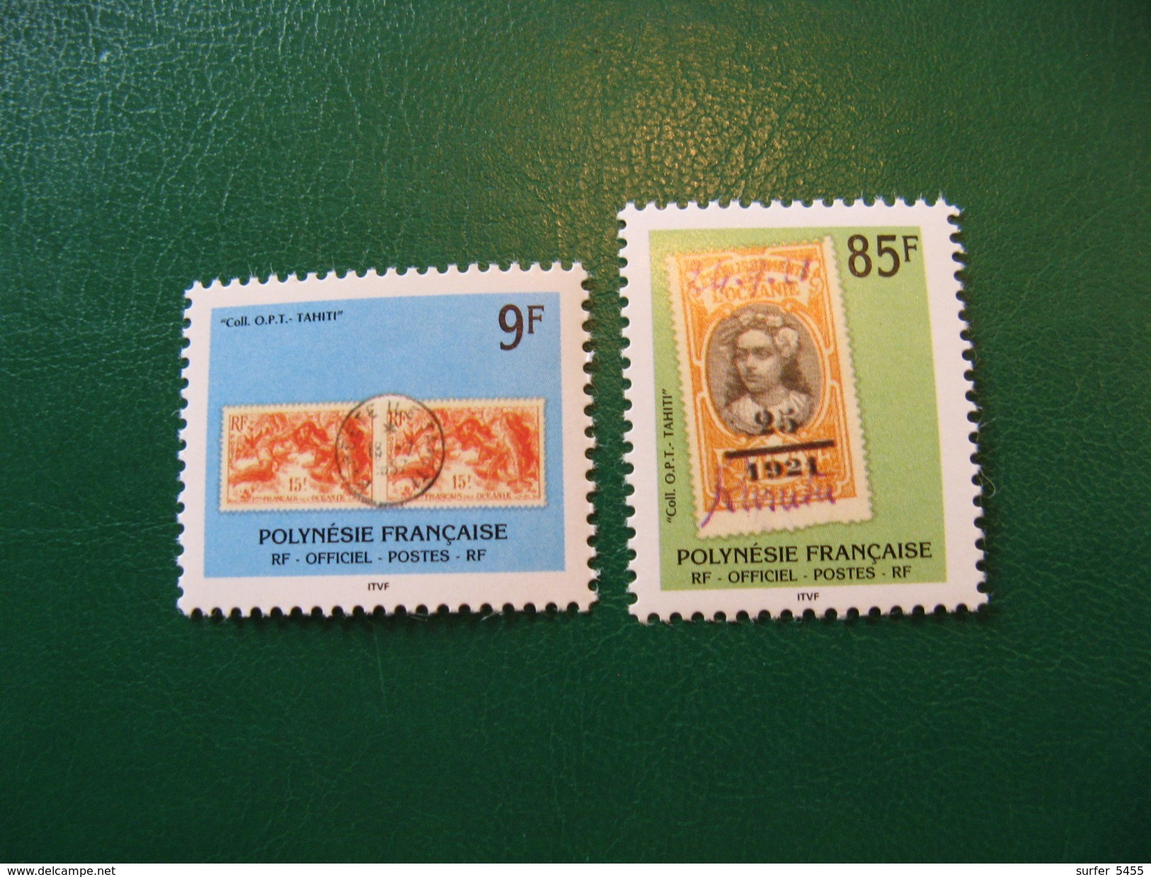 POLYNESIE YVERT SERVICE N° 27/28 TIMBRES NEUFS** LUXE - MNH - COTE 3,70 EUROS - Dienstzegels