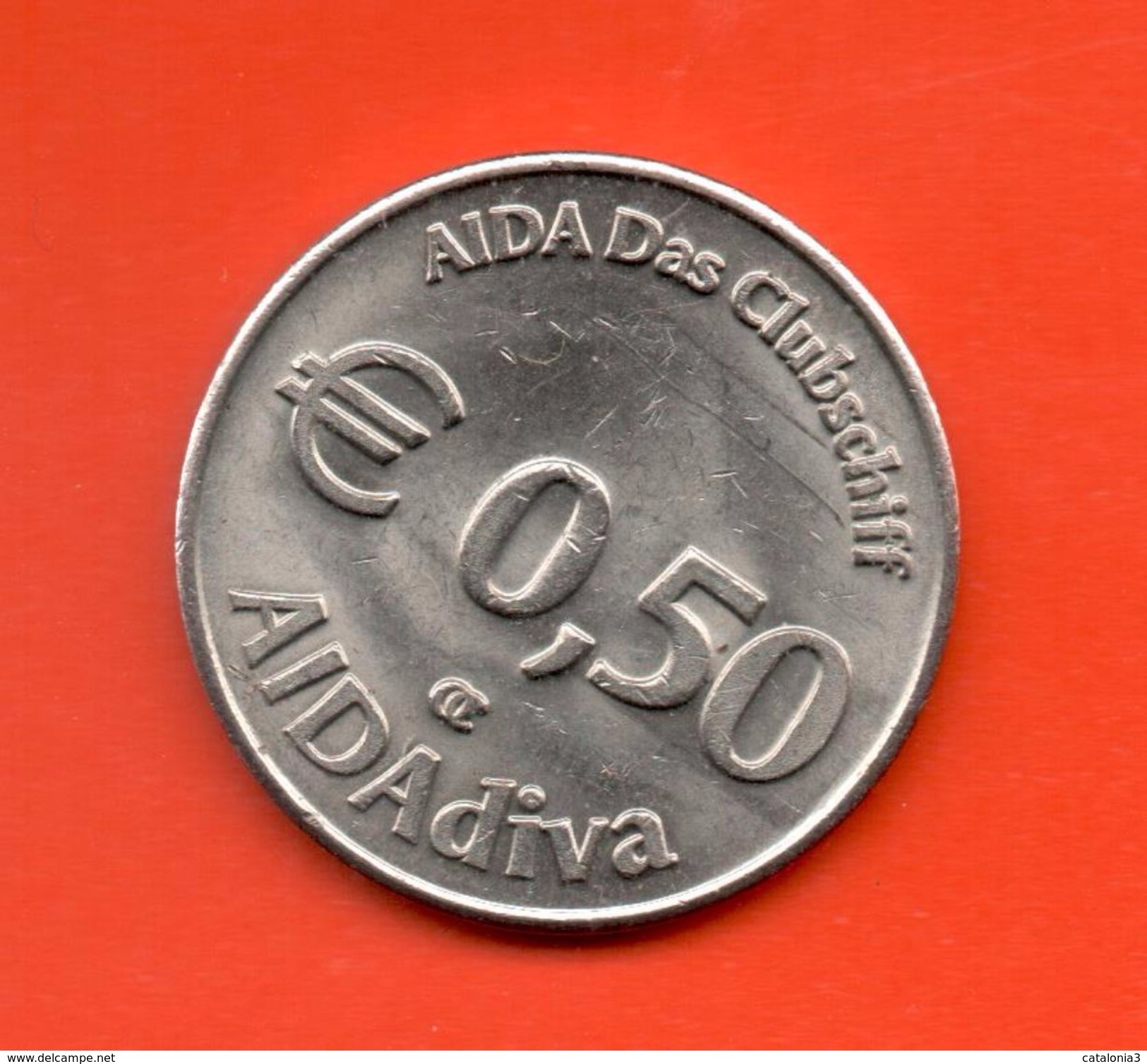 FICHAS - MEDALLAS //    Token - CASINO AIDA DIVA VALOR 0,50 - Casino