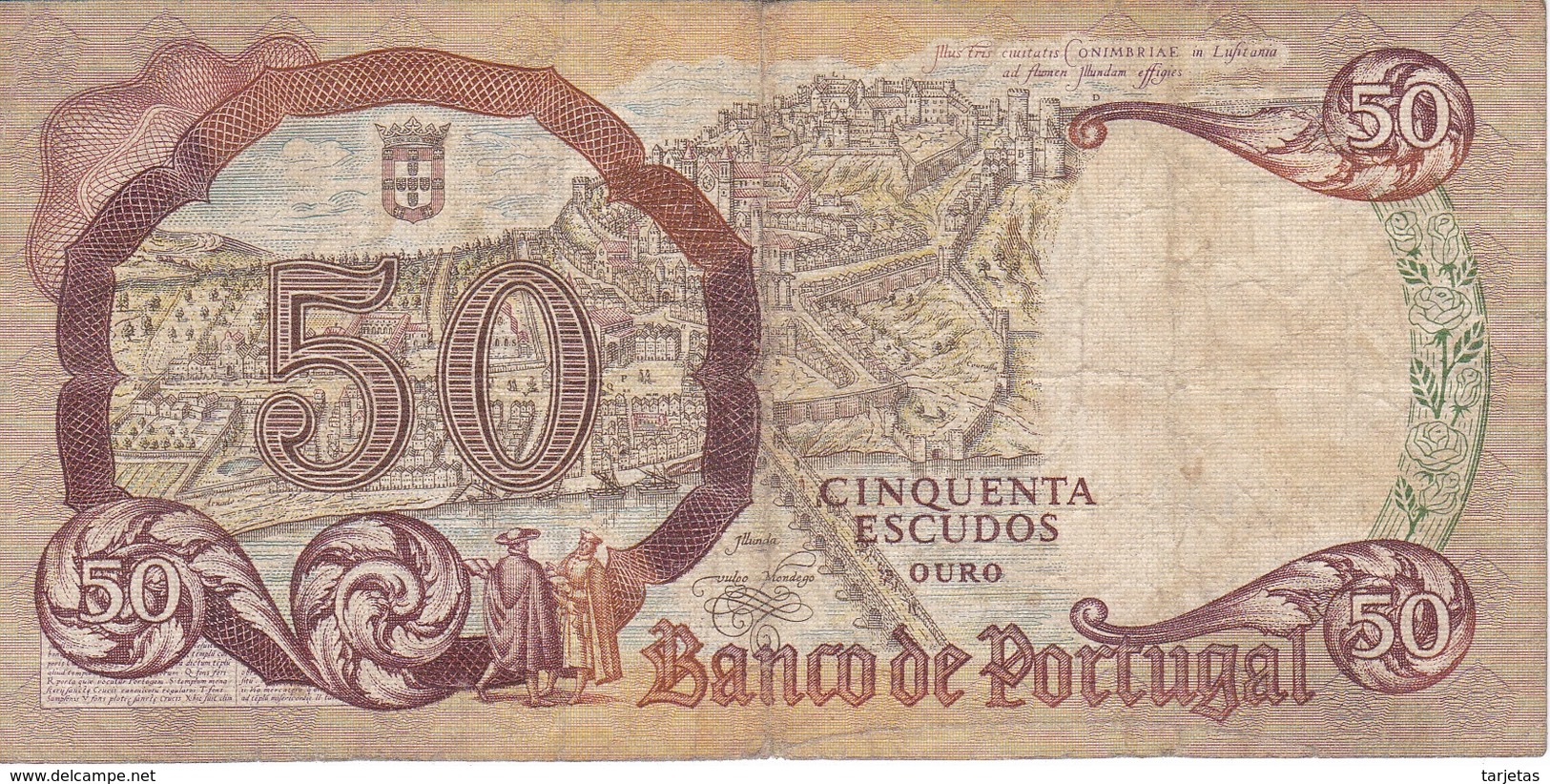 BILLETE DE PORTUGAL DE 50 ESCUDOS DEL AÑO 1964 DIFERENTES FIRMAS   (BANKNOTE) - Portugal