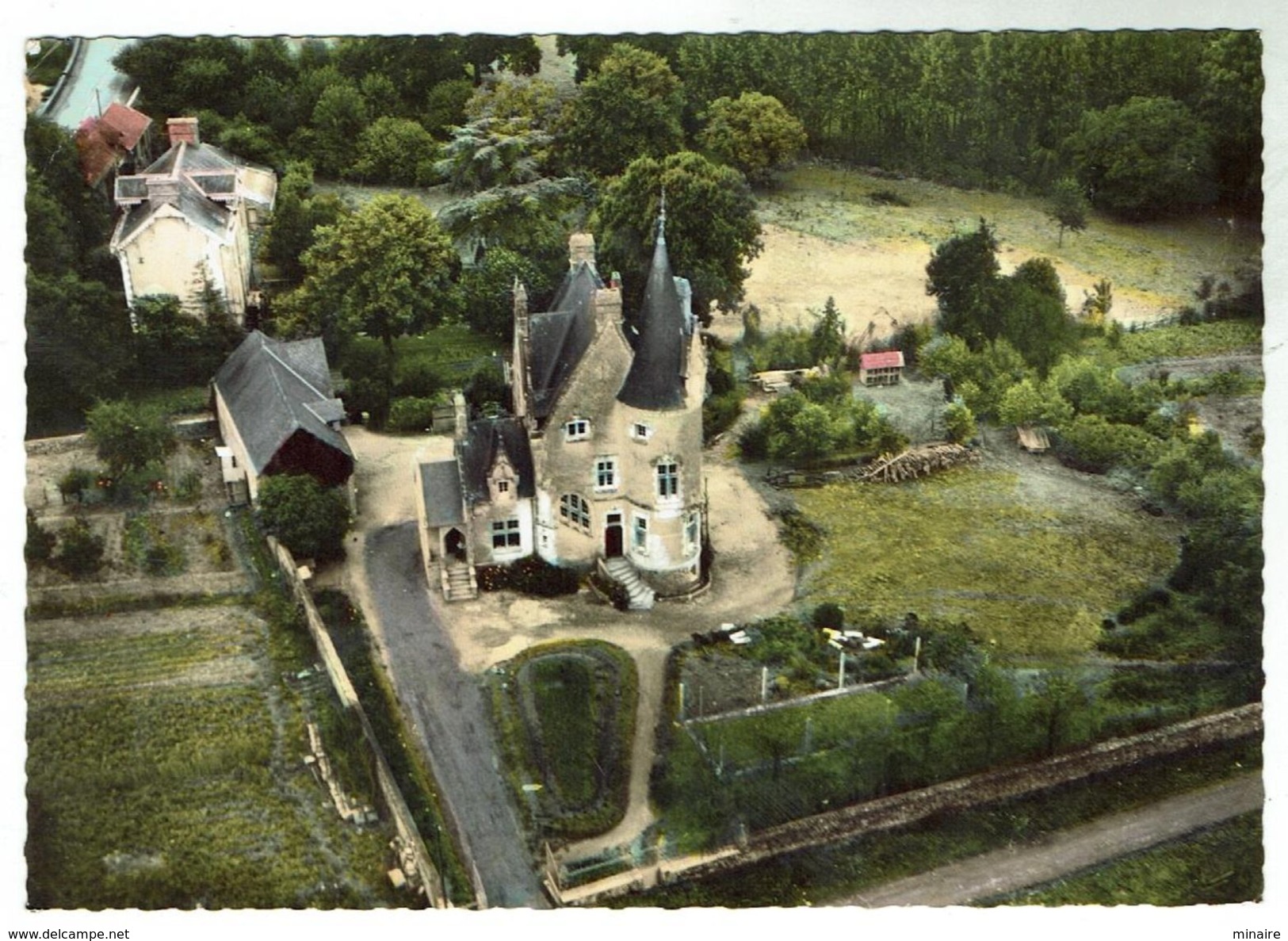 SION Les MINES Près Chateaubriant - Le Château - Vue érienne - Circulée 1975 - Bon état - Other & Unclassified