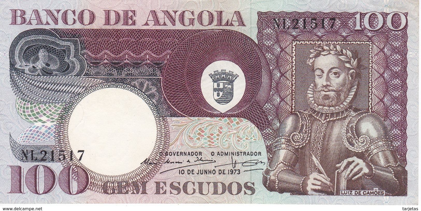 BILLETE DE ANGOLA DE 100 ESCUDOS DEL AÑO 1973 EN CALIDAD EBC (XF) (BANKNOTE) - Angola