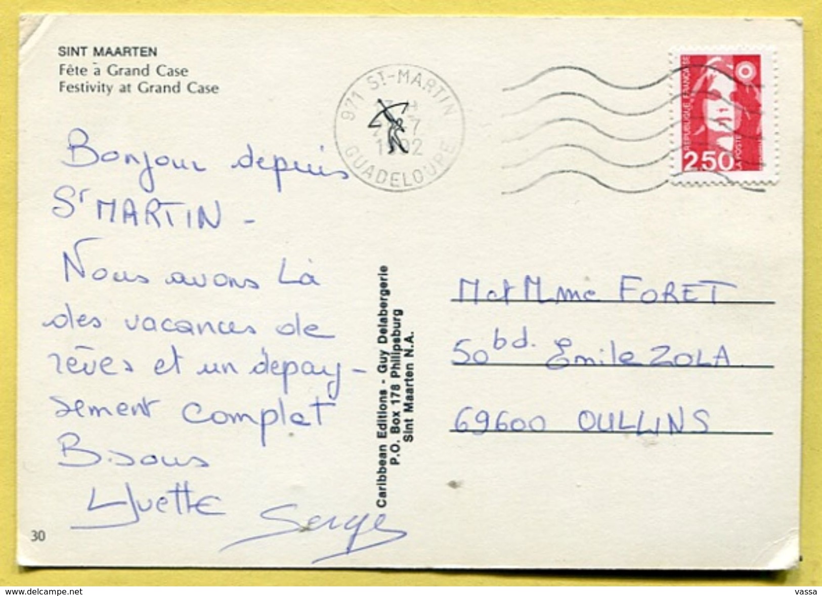 SINT MAARTEN   ( ST. MARTIN ) .Festivity -fête à  Grand Case -  - Posted With Stamp. Pub. BECKS Bier , Bière - Saint-Martin