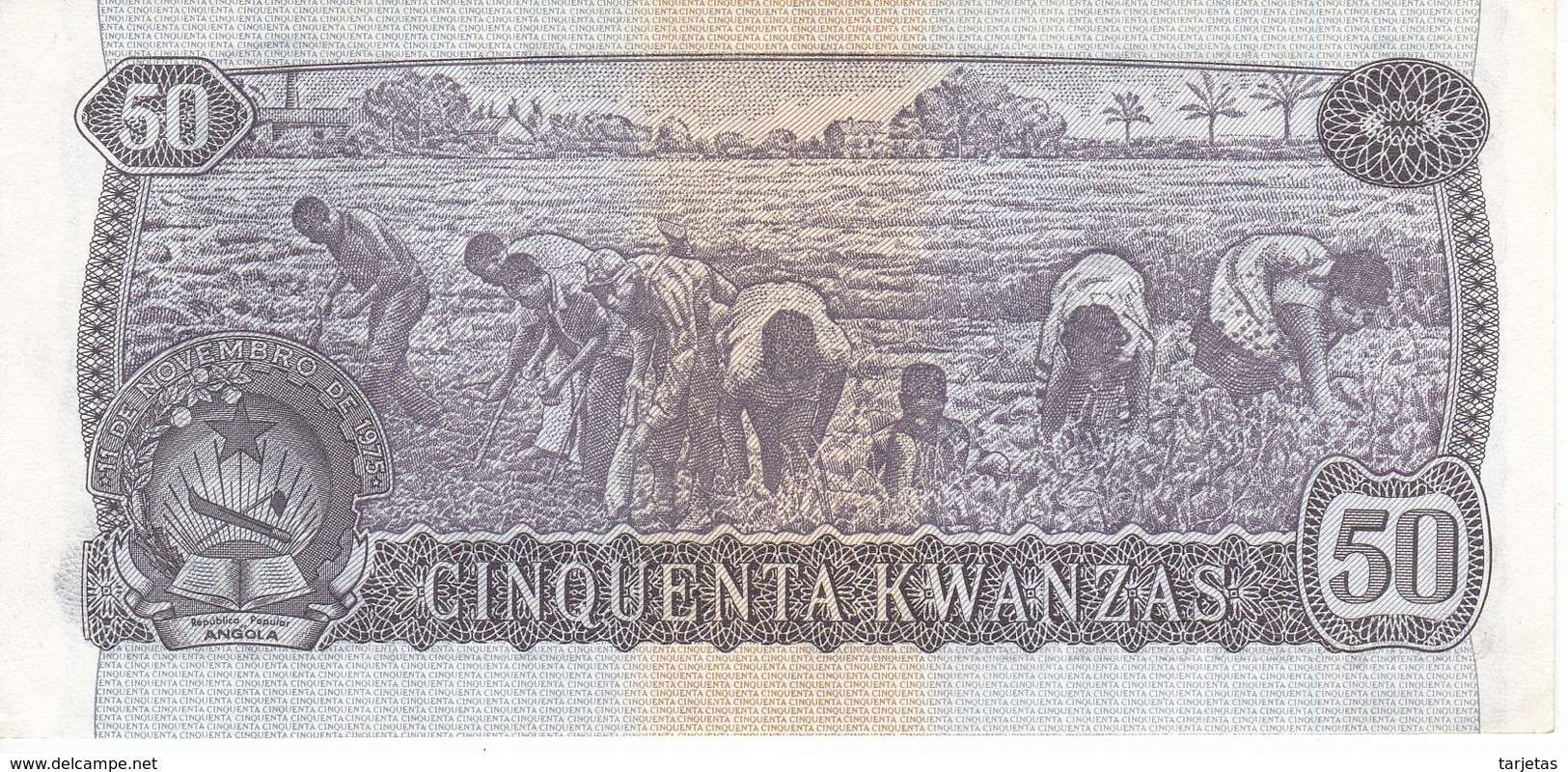 BILLETE DE ANGOLA DE 50 KWANZAS DEL AÑO 1976 (BANKNOTE) SIN CIRCULAR-UNCIRCULATED - Angola