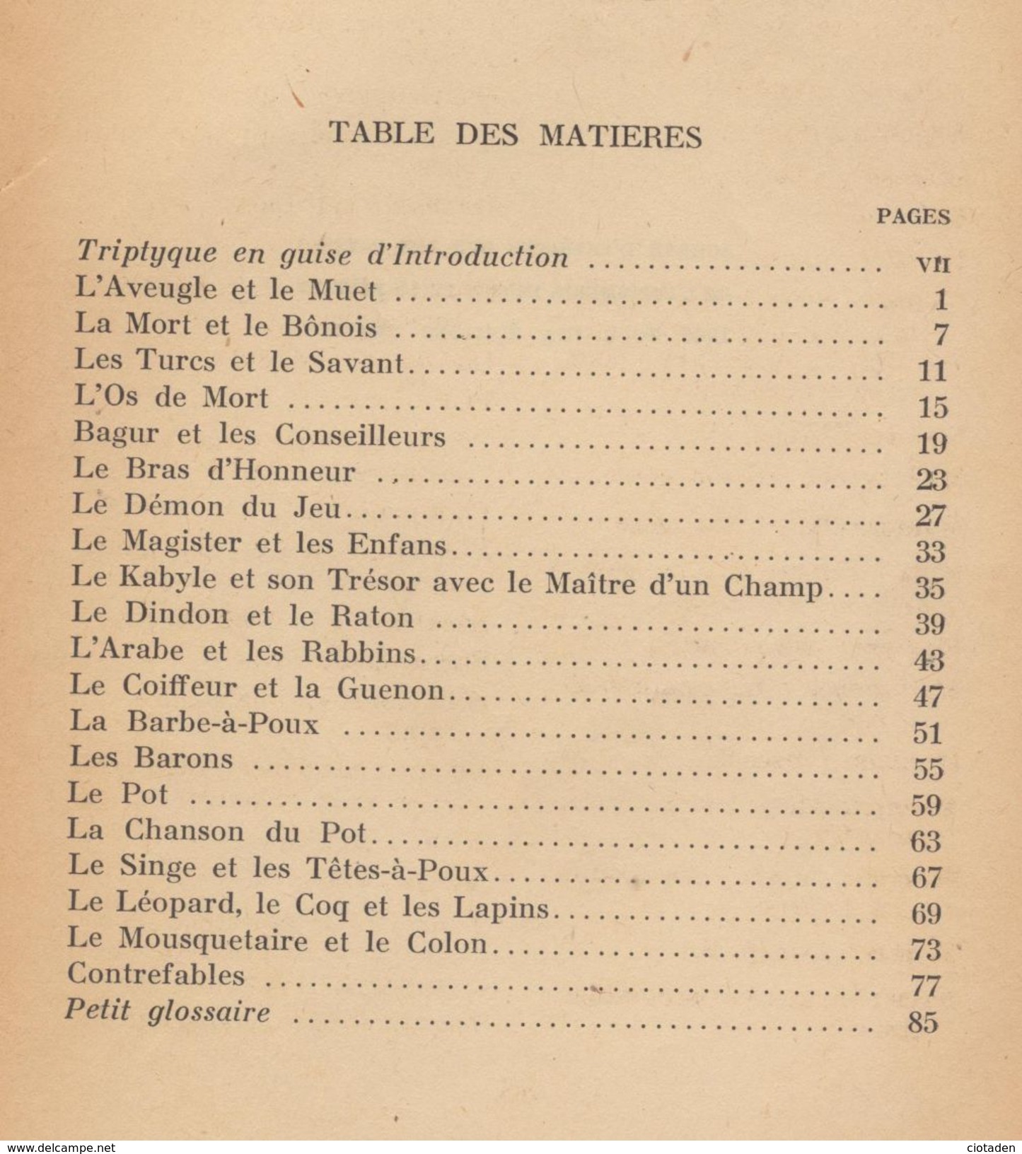 Fables Dites Bônoises De Edmond Brua - 1946 - Other & Unclassified