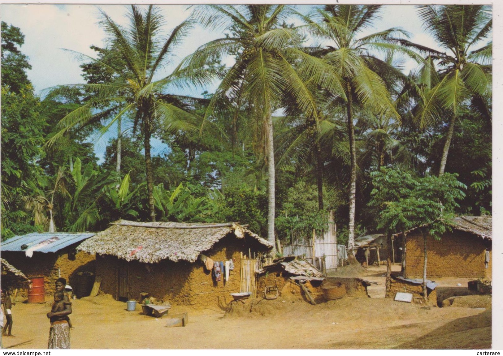 Afrique,africa,COTE D'IVOIRE,ex COLONIE FRANCAISE,VILLAGE,EDITION BARNOIN A ABIDJAN - Elfenbeinküste