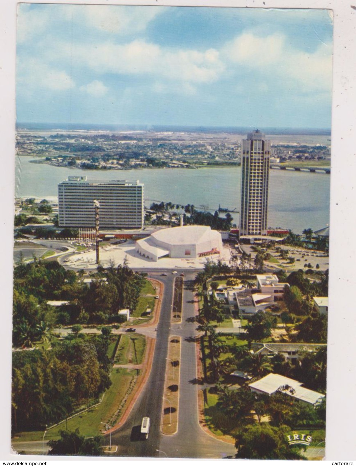 Afrique,africa,COTE D'IVOIRE,ex COLONIE FRANCAISE,ABIDJAN,HOTEL,VUE AERIENNE,ROUTE - Ivory Coast