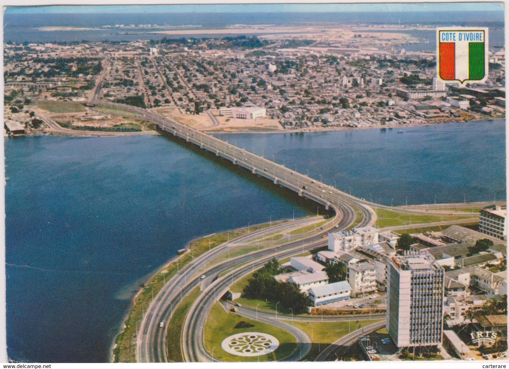 Afrique,africa,COTE D'IVOIRE,ex COLONIE FRANCAISE,ABIDJAN,HOTEL,PONT,VUE AERIENNE - Côte-d'Ivoire