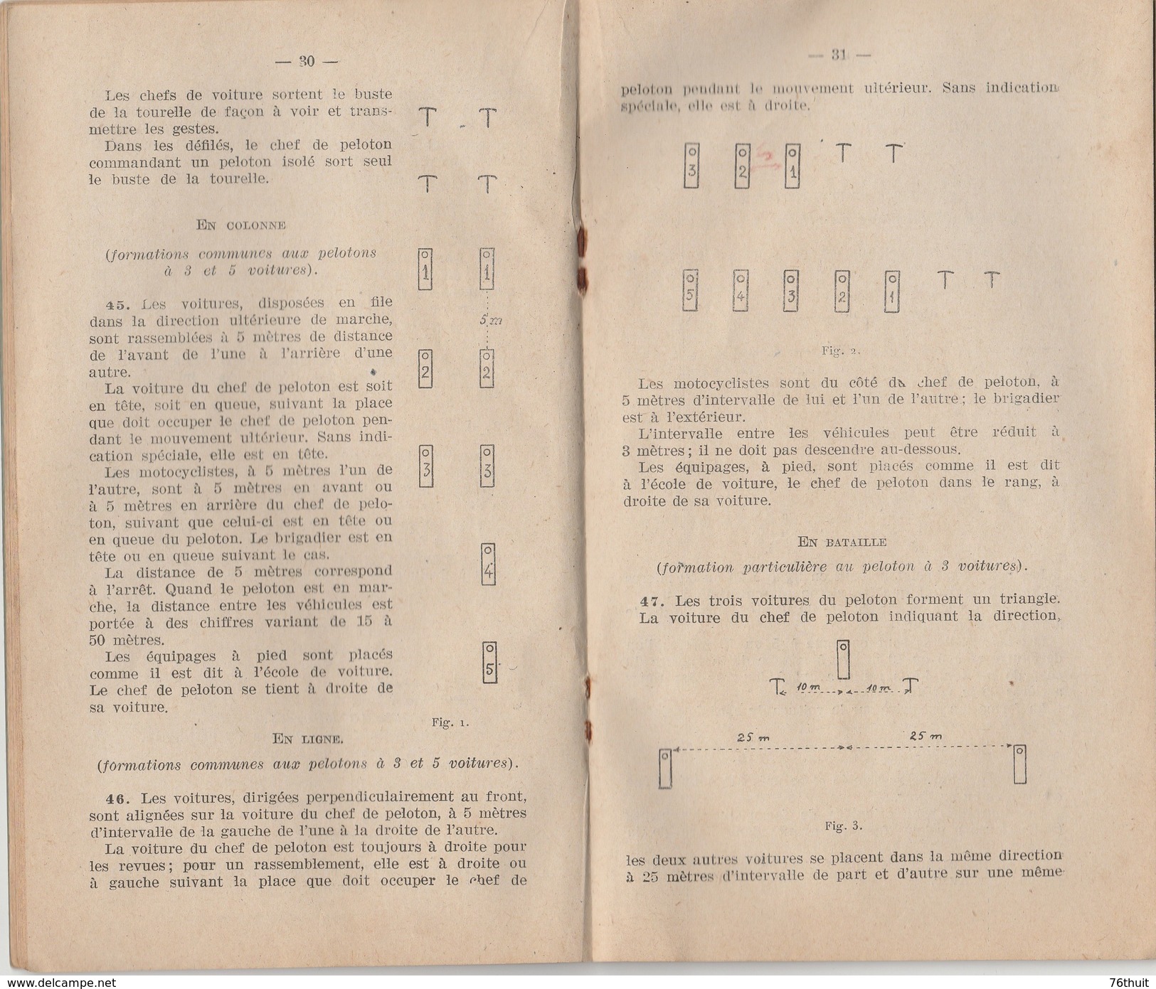 1936 - Instruction Technique Provisoire Pour Les ESCADRONS D' Automitrailleuses - Imp. Nationale - Documents Historiques